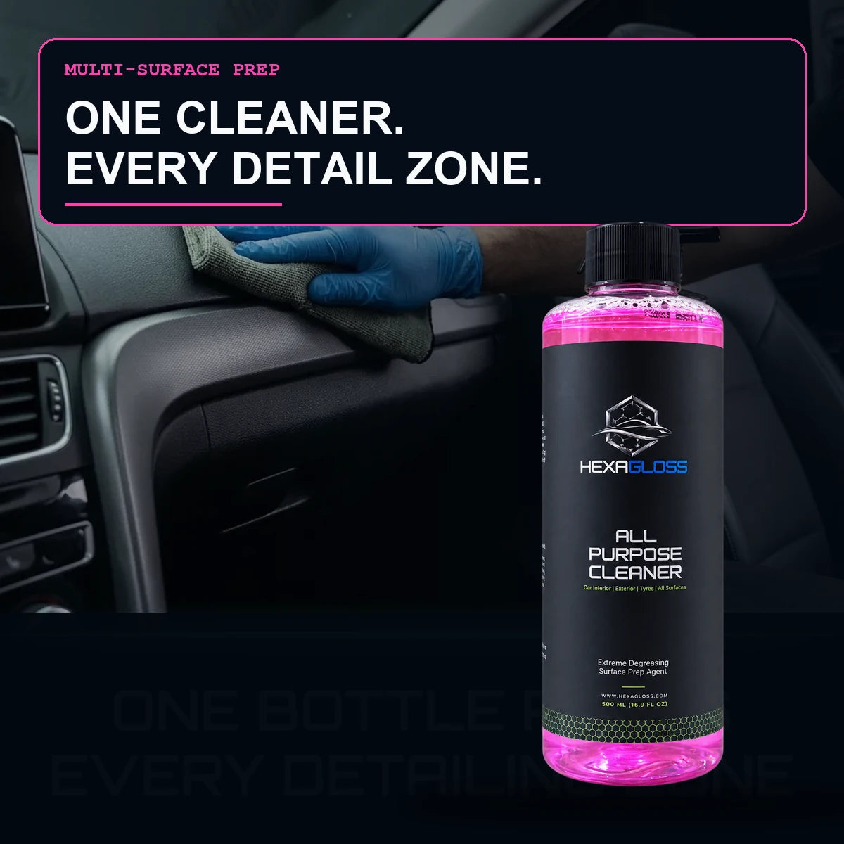 HexaGloss All-Purpose Cleaner for paint wheels tires engine bays and interior surfaces