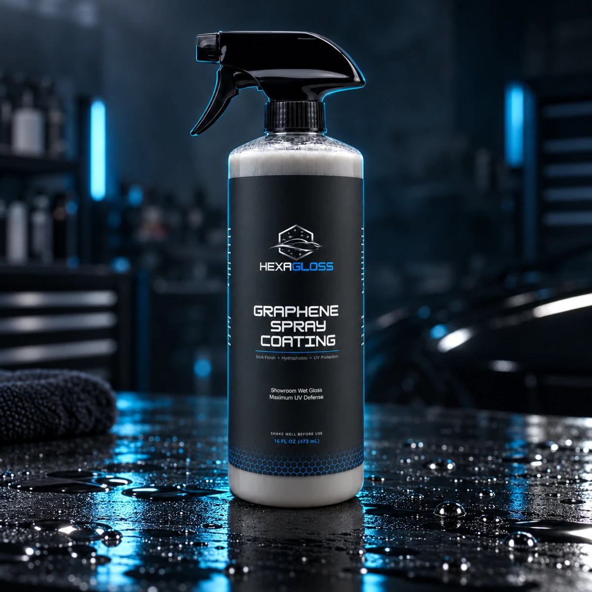 HexaGloss Graphene Spray Coating with trigger sprayer included in the Master Protocol