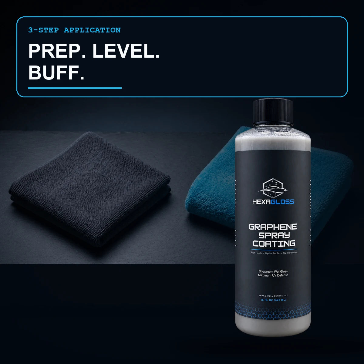Two-towel application method for HexaGloss Graphene Spray Coating
