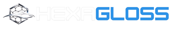 HexaGloss dark paint detailing logo
