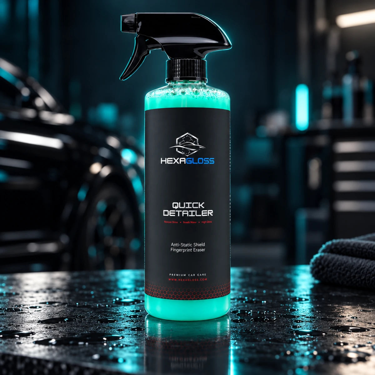 HexaGloss Rapid Quick Detailer with trigger sprayer included in the Daily Driver Kit